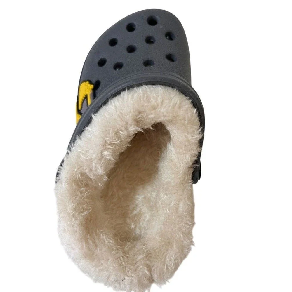 BMINFEE Kid's Girls Boys Clogs Fleece Line Shoes Toddle 2  Little Kid, Grey